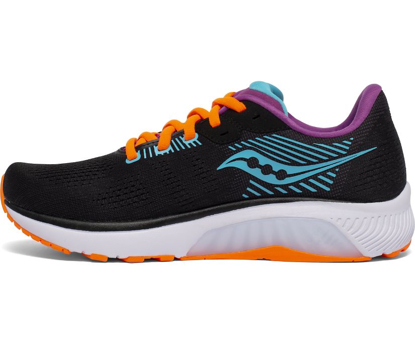 Saucony Guide 14 Women's Running Shoes Black / Orange | Canada 144FDNM